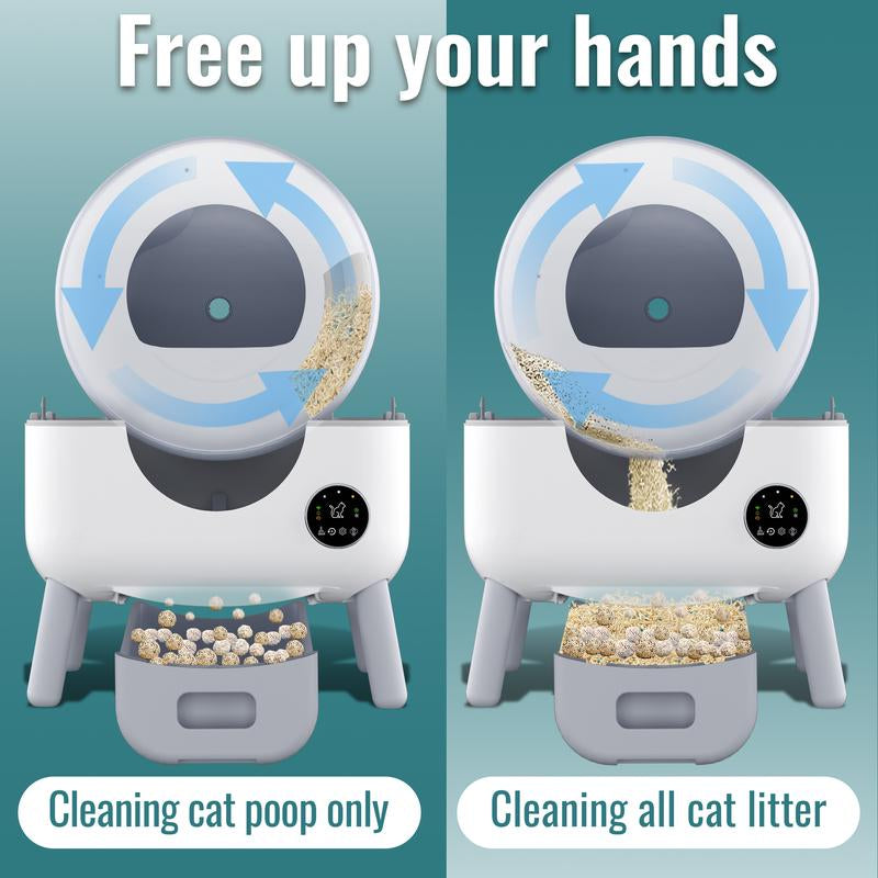 Self-Cleaning Cat Litter Box – Automatic Odor Control & App Monitoring for Multiple Cats