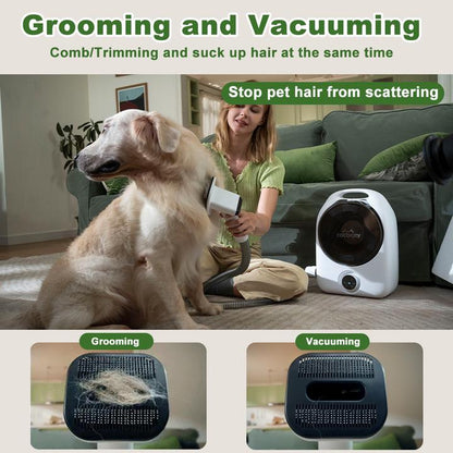 【Buy 1 Get 1 Free Gift】Catboxy Nova P1 5-In-1 Professional Cat Stuff Dog Products Pet Grooming Kit Dry Brush Trim Vacuum Clean Quiet Efficient All-In-One Solution for Pet Hair 2-Year Warranty