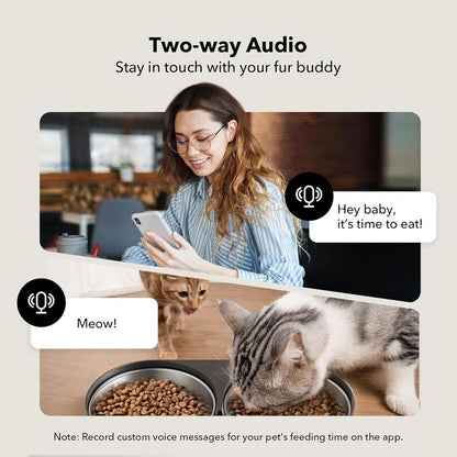 PETLIBRO 5L Automatic Cat Feeder with HD Camera & Night Vision - Dual Tray, 2-Way Audio, 5G WiFi, Alerts for Cats & Dogs