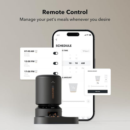 PETLIBRO 5L Automatic Cat Feeder with HD Camera & Night Vision - Dual Tray, 2-Way Audio, 5G WiFi, Alerts for Cats & Dogs