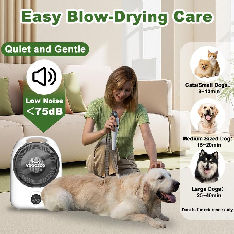 【Buy 1 Get 1 Free Gift】Catboxy Nova P1 5-In-1 Professional Cat Stuff Dog Products Pet Grooming Kit Dry Brush Trim Vacuum Clean Quiet Efficient All-In-One Solution for Pet Hair 2-Year Warranty